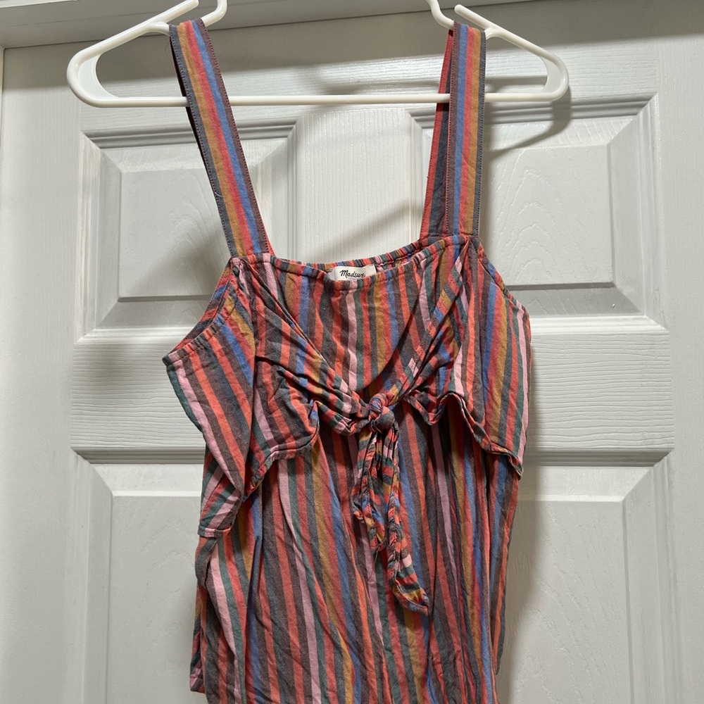 Madewell rainbow tank with bow